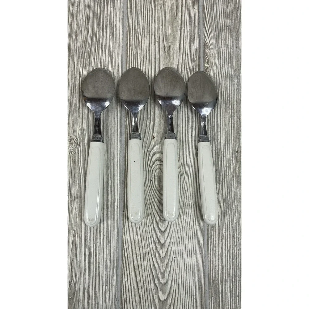 Corelle Flatware Soup Spoon Calloway GREEN IVY Replacement Lot of 4 Taiwan